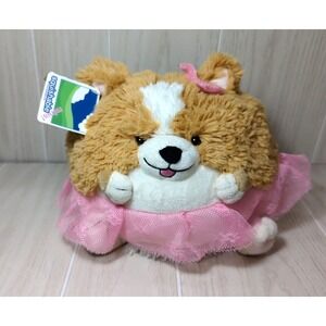 Squishable mini Corgi Puppy Dog brown white Plush pink Tutu 7" w/ tags